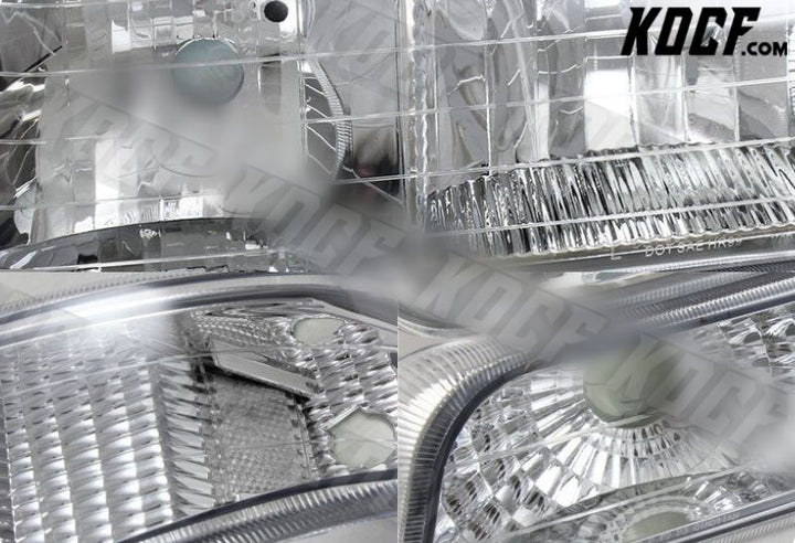 For 1999-2002 Chevy Silverado 2 Piece Chrome Housing Headlights + Bumper Lamps - KOCF.com - Car Parts