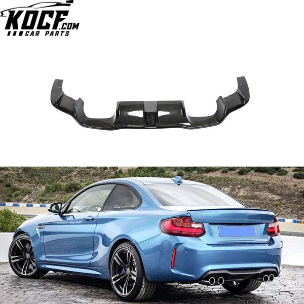 Carbon Fiber M2 Rear Diffuser for BMW 2 Series F87 M2 Base Coupe 2016-2020 With Led light