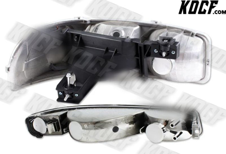 For GMC Sierra/Yukon XL 1500 2500 Smoke Headlights+Bumper Clear Signal Lamps - KOCF.com - Car Parts