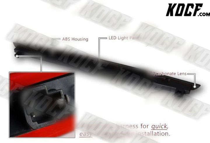 For 05-11 Audi S6 A6 Quattro High Mounted LED Smoke 3RD Third Brake Tail Light - KOCF.com - Car Parts