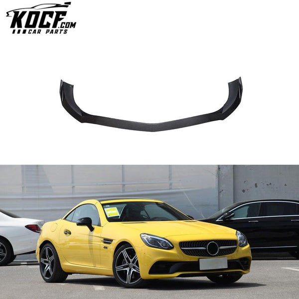 Carbon Fiber NEW SLC-Class R172 Front Splitter Lip for Mercedes Benz SLC200 SLC300 Base Convertible 2016-2019