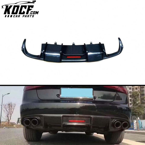 Carbon Fiber Car Rear Bumper Diffuser For Audi A6 C7 2016-2018