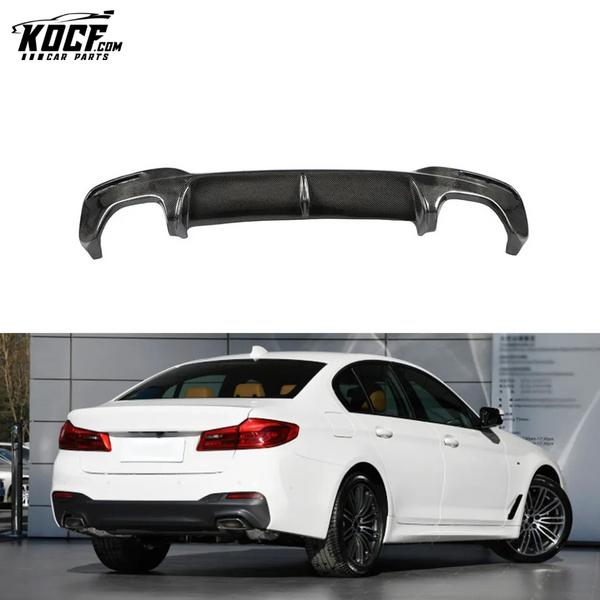 Carbon Fiber G30 M Tech Rear Bumper Lip for BMW G31 G38 520i 530i 540i M Sport 18-19