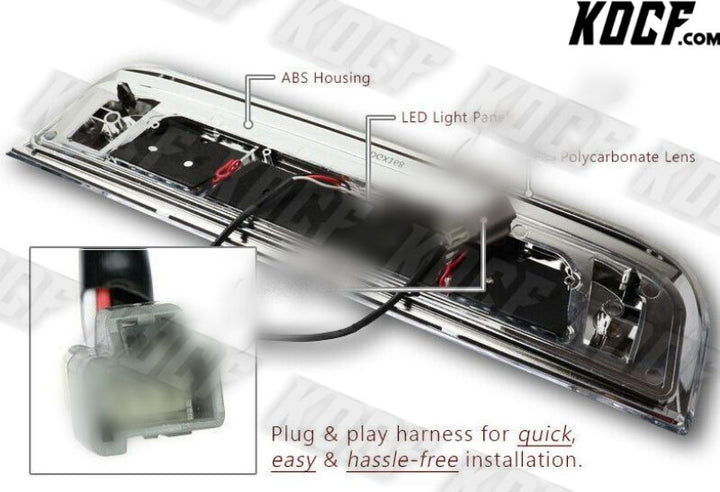 For 15-18 GMC Sierra 2500HD 3500HD Chrome LED 3RD Third Brake Light W/Cargo Lamp - KOCF.com - Car Parts