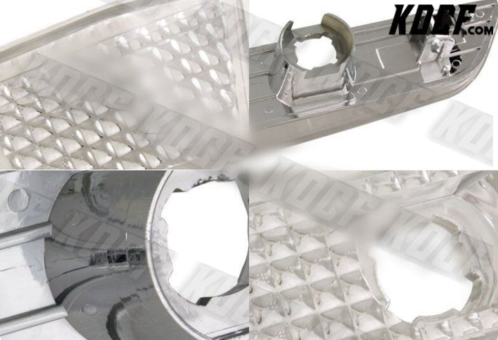 For 03-07 Infiniti G35 Coupe Chrome Housing Clear Lens Bumper Side Marker Lights - KOCF.com - Car Parts