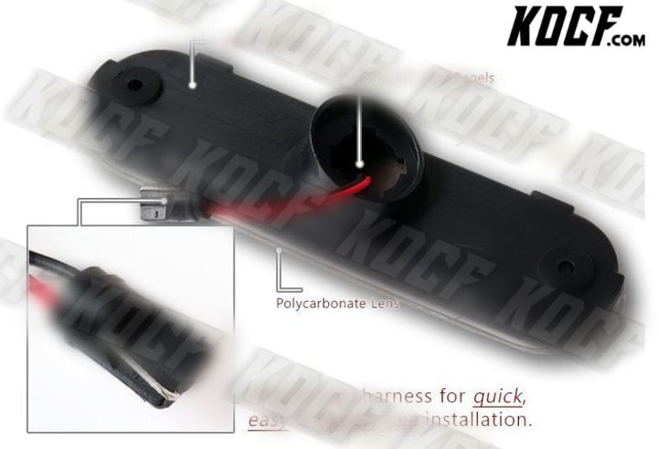 For 90-05 Mazda Miata/MX-5 LED Black Front+Rear Turn Signal Side Marker Lights - KOCF.com - Car Parts