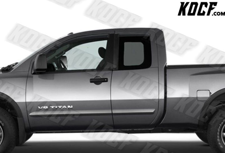 For 2004-2015 Nissan Titan Smoke Tint ABS Sun Shield Door Window Visor 4-PCS - KOCF.com - Car Parts