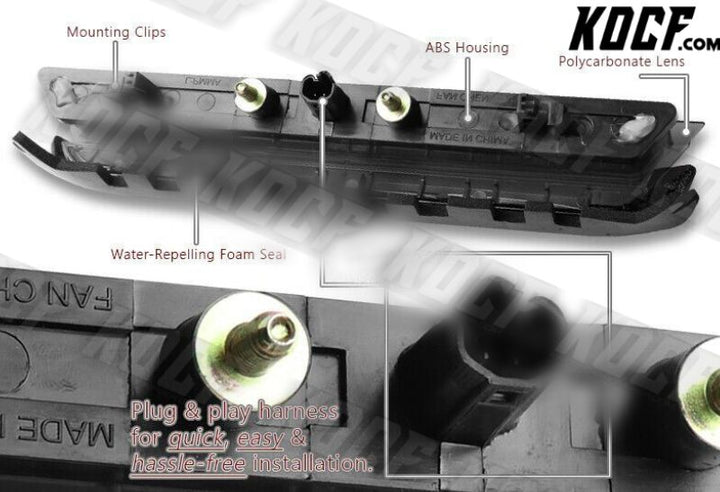 For 11-16 Scion tC Smoke Lens LED Strip 3RD Third Brake Stop Light Lamp - KOCF.com - Car Parts