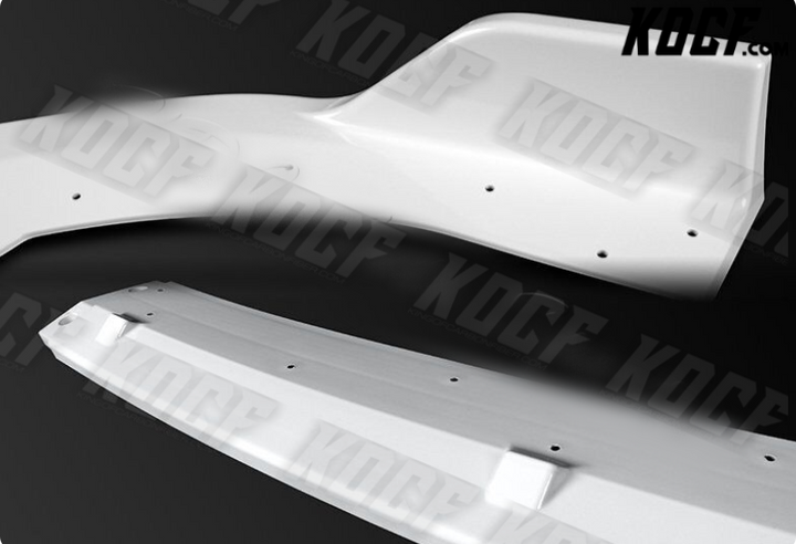 For 2018-2021 Honda Accord Painted White Front Bumper Body Kit Spoiler Lip 3PCS - KOCF.com - Car Parts