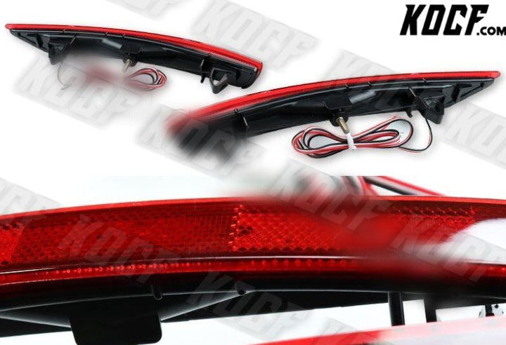 For 2009-2018 Subaru Forester Red Lens 72-LED Rear Bumper Reflector Brake Lights - KOCF.com - Car Parts