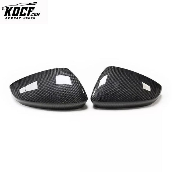 Carbon Fiber Side Rearview Mirror Covers For Audi A3 S3 RS3 2021+ W/Lane Assist Real Replacement Type Housing