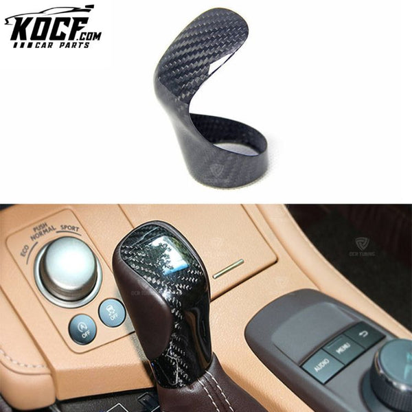 Add on Carbon Fiber Gear Knob Cover Trim for Lexus NX NX200t 300h ES ES200 RX RX200t 450h IS RC Interiors