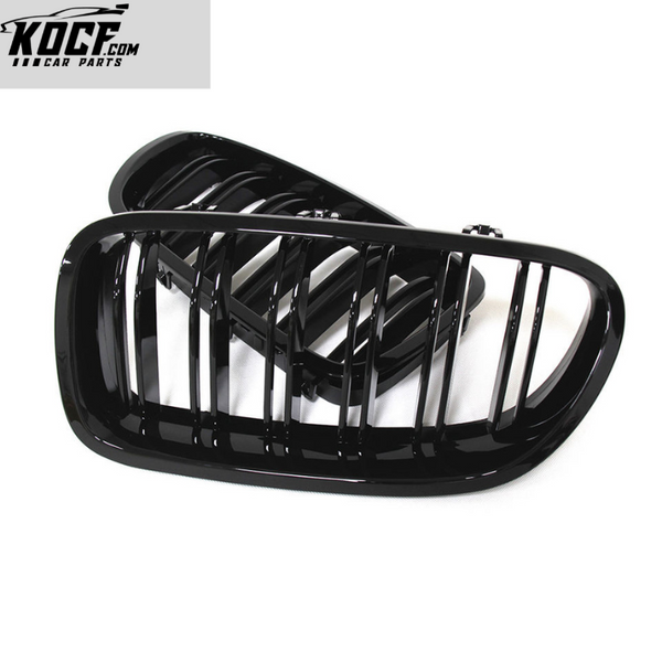 Dual Slats Glossy Black Front Grille For BMW 5 Series F10 / F10 M5 2010-UP Front Kidney Grilles