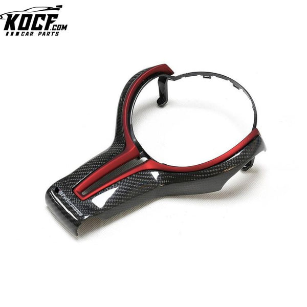 REAL Carbon Fiber Steering Wheel Trim Cover For BMW M2 F87 M3 F80 M4 F82 M6 F06 F12 F13 X5M F85 X6M F86