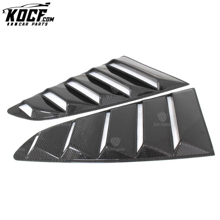 For Ford Mustang Carbon Fiber Rear Window Louvers GT350R Style Mustang ...