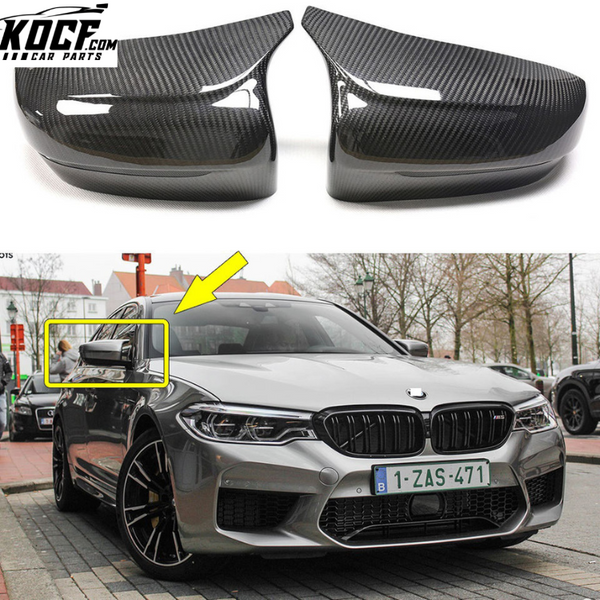 For BMW M5 M8 F90 M5 F91 F92 M8 Car REAL Carbon Fiber Rearview Mirror Cover Exterior Side Mirror Housing