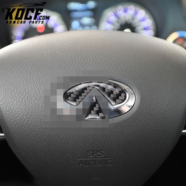 For Infiniti Q50 Q60 Carbon Fiber steering wheel sticker Car accessories Real carbon fiber Q50 Q60