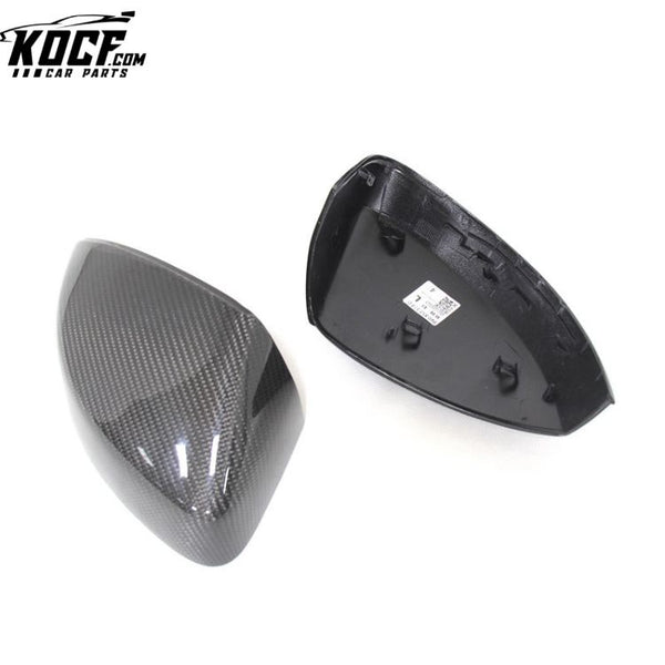 For Audi 8V A3 S3 RS3 2014+ Without Lane Assist Real Carbon Fiber Side Rearview Mirror Covers Replacement Type Housing