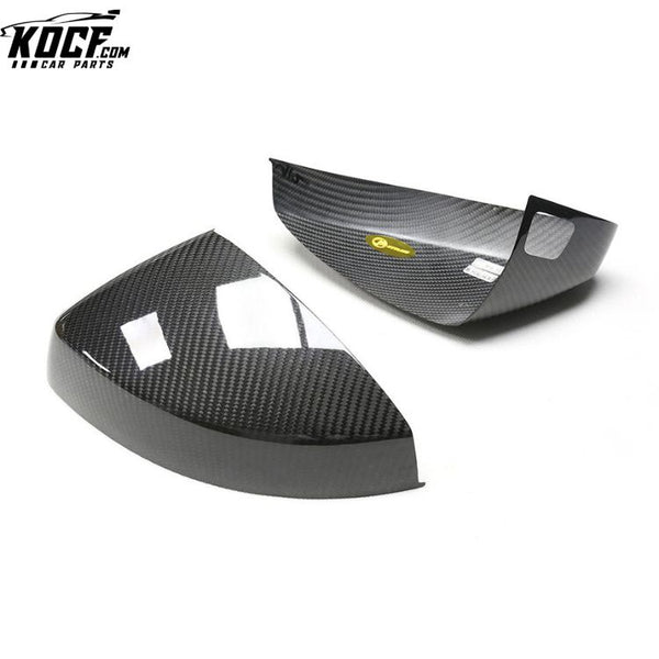 Dry Carbon Fiber For Audi 8V A3 S3 RS3 2014+ With Lane Assist Real Carbon Fiber Side Rearview Mirror Covers