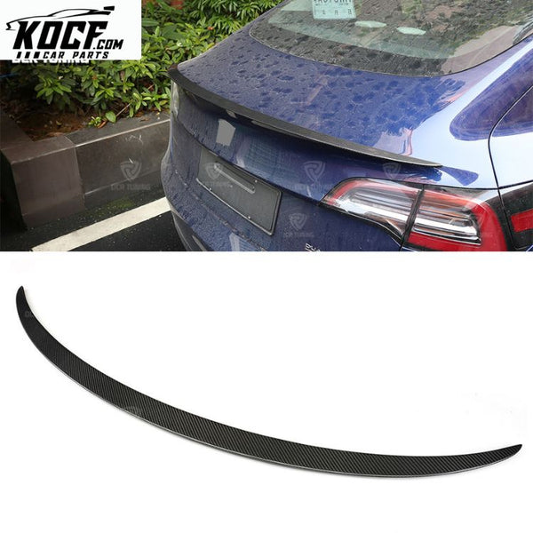 Accessories Pure Carbon Fiber Car Rear Trunk Spoiler for Tesla Model 3 Sedan 4 Door Trunk Wing Lip Exterior