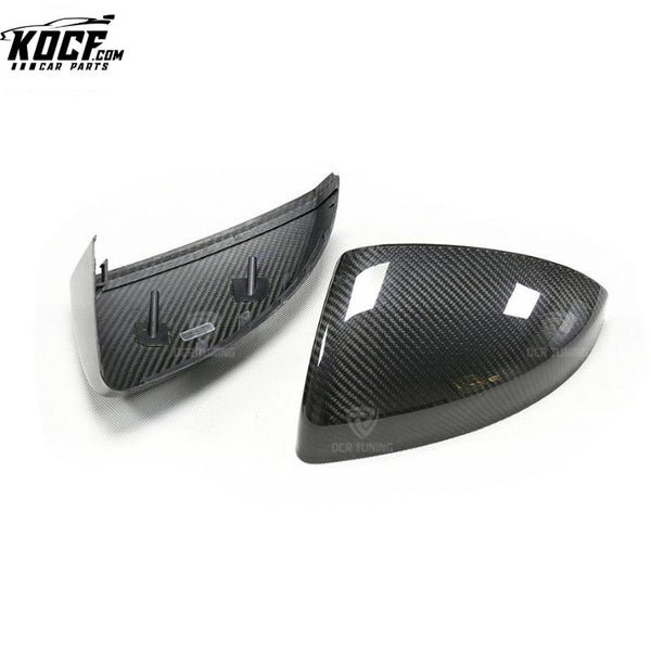 Dry Carbon Fiber Mirror Cover for Audi R8 MK3 TT RS 2015-UP Car Mirror Shell Exterior Parts Replacement type