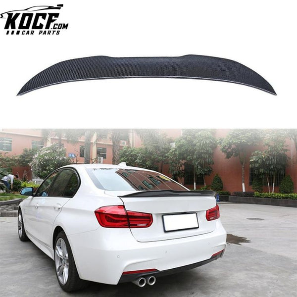 Popular Spoiler For BMW F30 F80 M3 Sedan Carbon Fiber Rear Trunk Spoiler For BMW 318i 320i 325i 330i 4 Door Rear Wing Spoiler