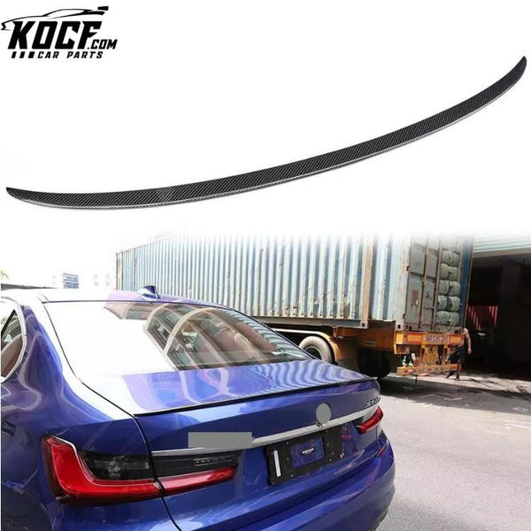 M3 Style Carbon Fiber Rear Trunk Spoiler For BMW 3 Series G20 G80 M3 Sedan Back Boot Tail Lip