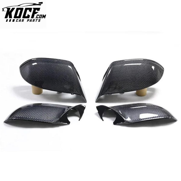 4 PCS/SET Carbon Fiber Wing Mirror Cover for Audi A7 S7 With Lane Blind Assist Auto Rearview Replace Mirror Shells 2011-2017