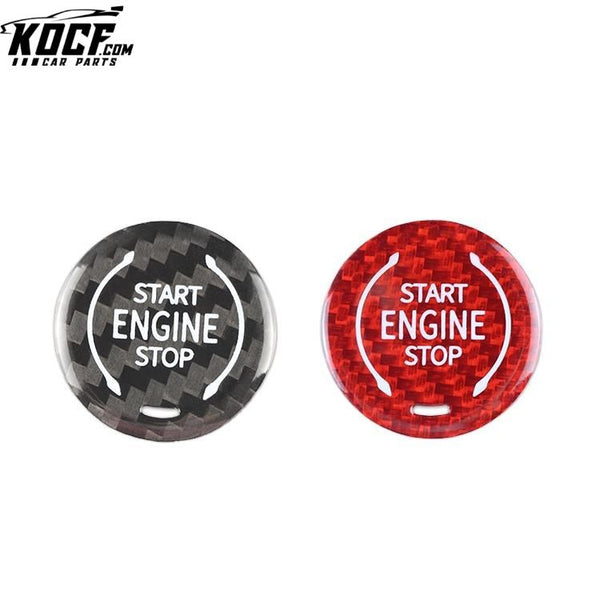 Carbon Fiber Car Engine Button Cover Push Start Stop Button For Corvette C82020 2021 For Cadillac