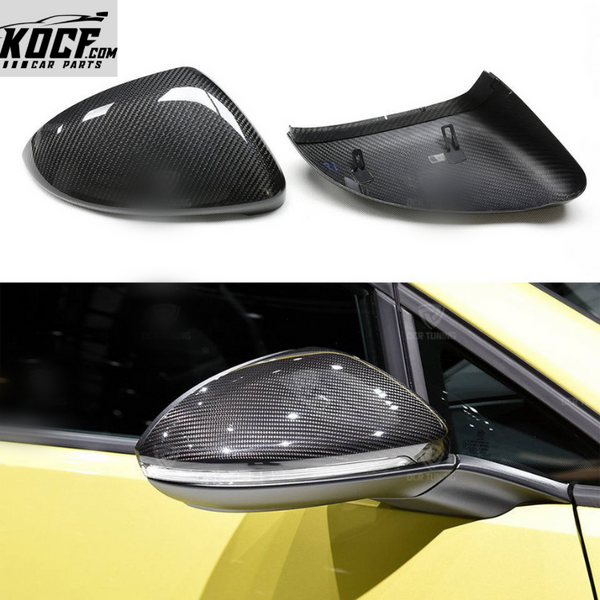 Dry Carbon Fiber Sideview Mirror Casing for Volkswagen VW Golf 7 Mk7 R GTI 2013-UP Rearview Pure Carbon Mirror Cover Replacement