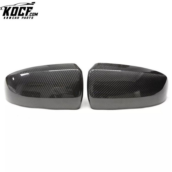 Dry Carbon Fiber Rearview Side Mirror Cover For BMW X5 X6 E70 E71 Car Door Mirror Stick On Style