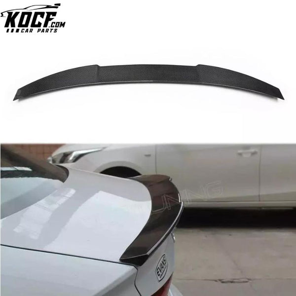 V style Dry Carbon Fiber Rear Trunk Boot Lip Spoiler For Audi A3 S3 2014+ A3 8V Car Rear Wing