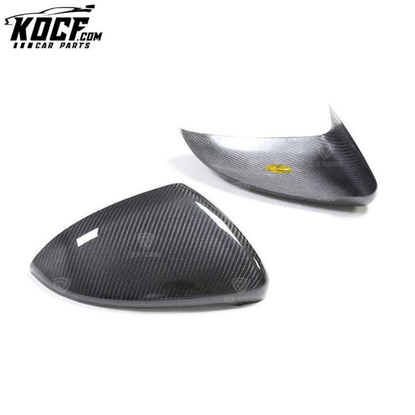 For Volkswagen VW Golf 7 MK7 Dry Carbon Fiber Rear View Mirror Cover Add On Car Exteriors Rearview Mirror Shell Decoration