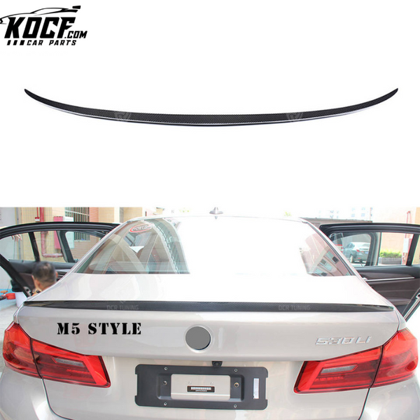 M5 Style Carbon Fiber Rear Spoiler for BMW 5 Series G30 F90 M5 2017+ Rear Trunk Wing Lip