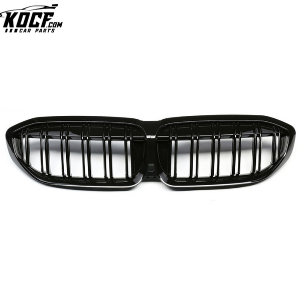 G20 Dual Slats Glossy Front Grille For BMW 3 Series G20 325 330 340i Front Kidney Grilles