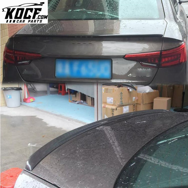 B9 S4 Spoiler Carbon Fiber Rear Trunk Spoiler for Audi A4 S4 B9 2017+ Back Trunk Lip Boot Wing Bodykit S4 Style