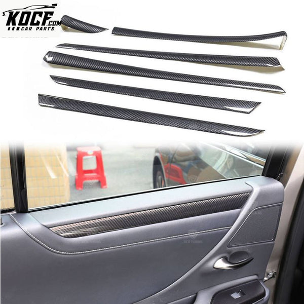 Carbon Fiber Interior Trim for Lexus ES 200 260 F Sport 300h 2018+ Inner Door Handle Cover Overlay 6 pcs/set for Decoration