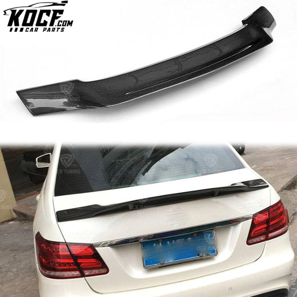 R Style Rear Trunk Wing for Mercedes-benz E Class W212 Carbon Fiber Bumper Spoiler Sedan 4-Door AMG E63 Boot Lip