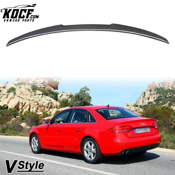 REAL Carbon Spoiler For Audi A4 Sedan B8 2008-2012 Carbon Fiber Rear Trunk Spoiler