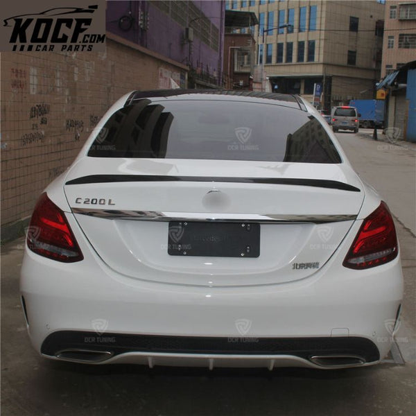 W205 Spoiler for Mercedes-Benz C Class Sedan W205 Carbon Spoiler Trunk Wing Lip 2015+ AMG C63 C43