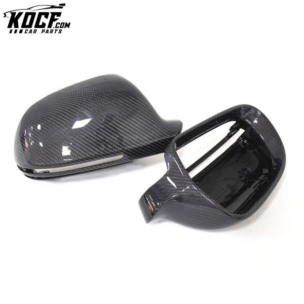 Direct Replace Carbon Mirrors For Audi B8 A3 Q3 RS3 A4 Real Carbon Fiber Rearview Side Mirror Covers