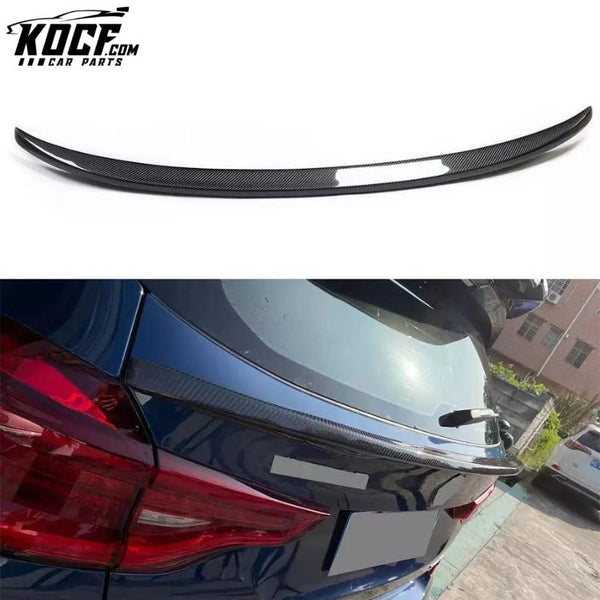 P Style Carbon Fiber Trunk Spoiler for BMW X3 G01 X3M F97 Trunk Middle Spoiler Wing Lip 2019+ Car Accessories Decoration