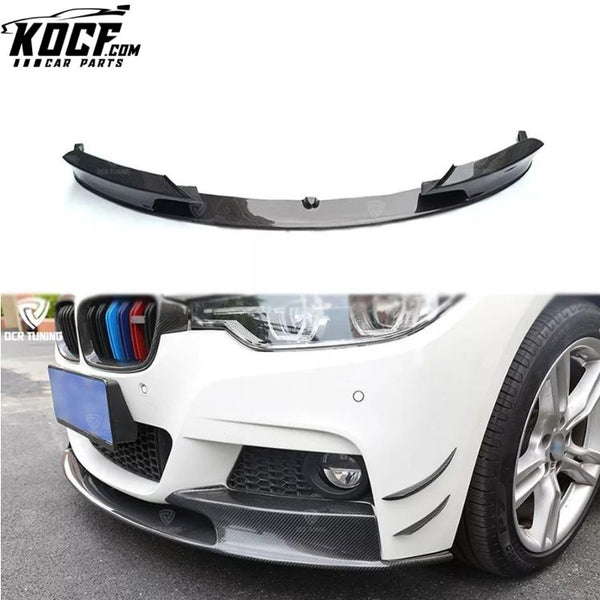 Car Carbon Fiber Front Bumper Lip for BMW F30 M TECH Bumper M Performance 2012-2018 front lip spoiler