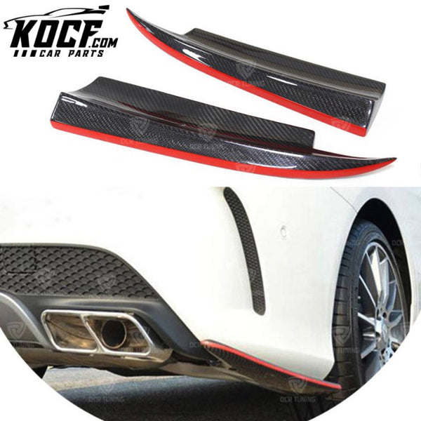 2013-2016 CLA Class For Mercedes Benz W117 CLA 200 250 260 CLA45 PRE LCI Package Carbon Fiber Rear Bumper Splitter Red Line