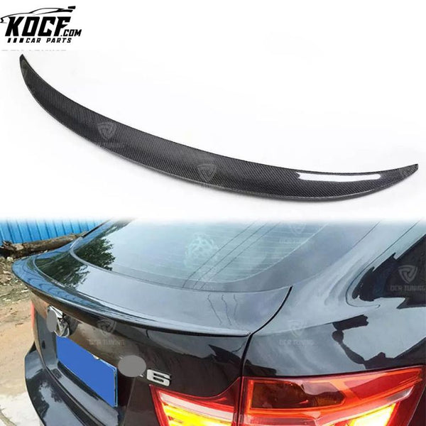 Carbon Fiber Rear Boot Racing Spoiler For BMW X6 E71 2008-2015 Performance Type Boot Lip Auto Exterior