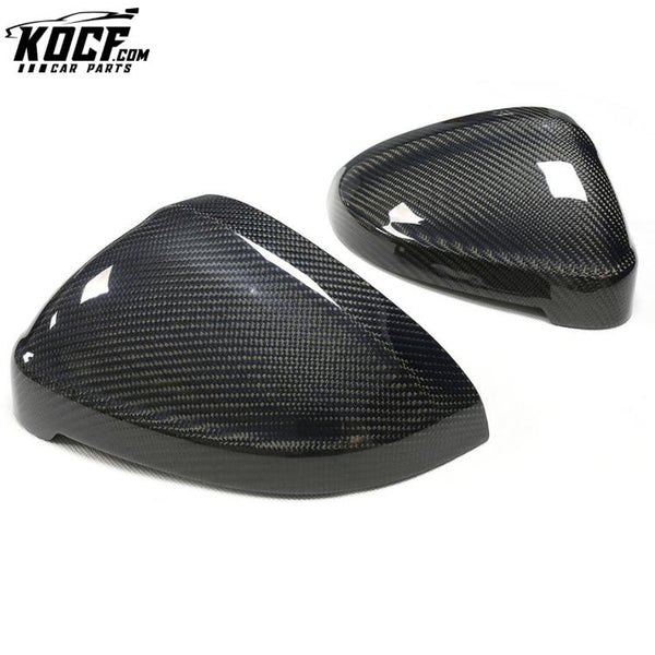 W/ Side Assist Carbon Mirrors For 2016+ Audi A4 S4 RS4 A5 S5 RS5 B9 Replacement Carbon Fiber Rearview Side Mirror Covers