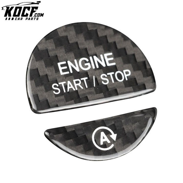 Carbon Fiber Car Interior C Class S Class Carbon Fiber Engine Start Stop Button Cover For Mercedes Benz 2022