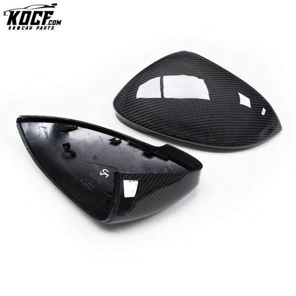 W/Side Assist Carbon Mirrors For VW Golf 8 MK8 R GTI Carbon Fiber Side Rearview Mirror Covers