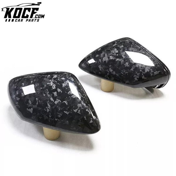 Dry Forged Carbon Fiber Mirror Covers For Porsche 911 992 S 4S Turbo S Direct Replacement Real Carbon Mirror Covers