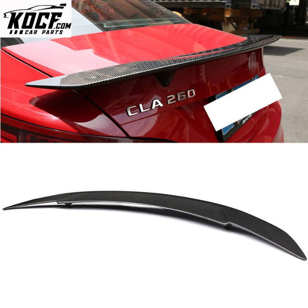 RT Style Carbon Fiber Rear Trunk Spoiler for Mercedes CLA W117 C117 AMG CLA45 Carbon Boot Lip Bumper Wing 2013-2019